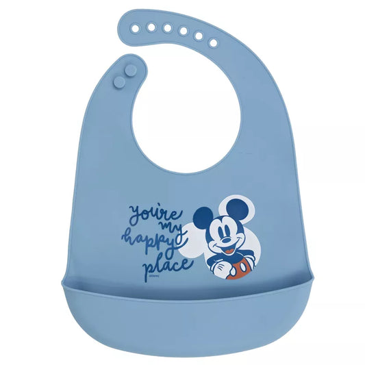 🐭 Bavaglino in silicone Topolino – Azzurro